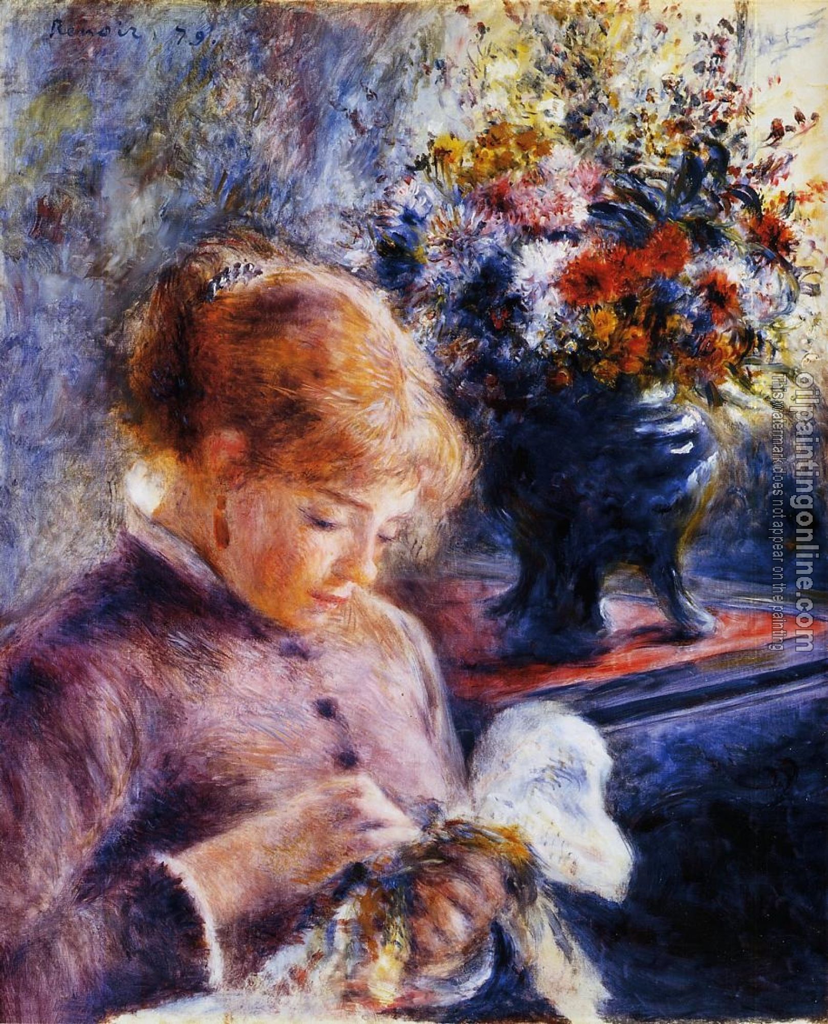 Renoir, Pierre Auguste - Young Woman Sewing